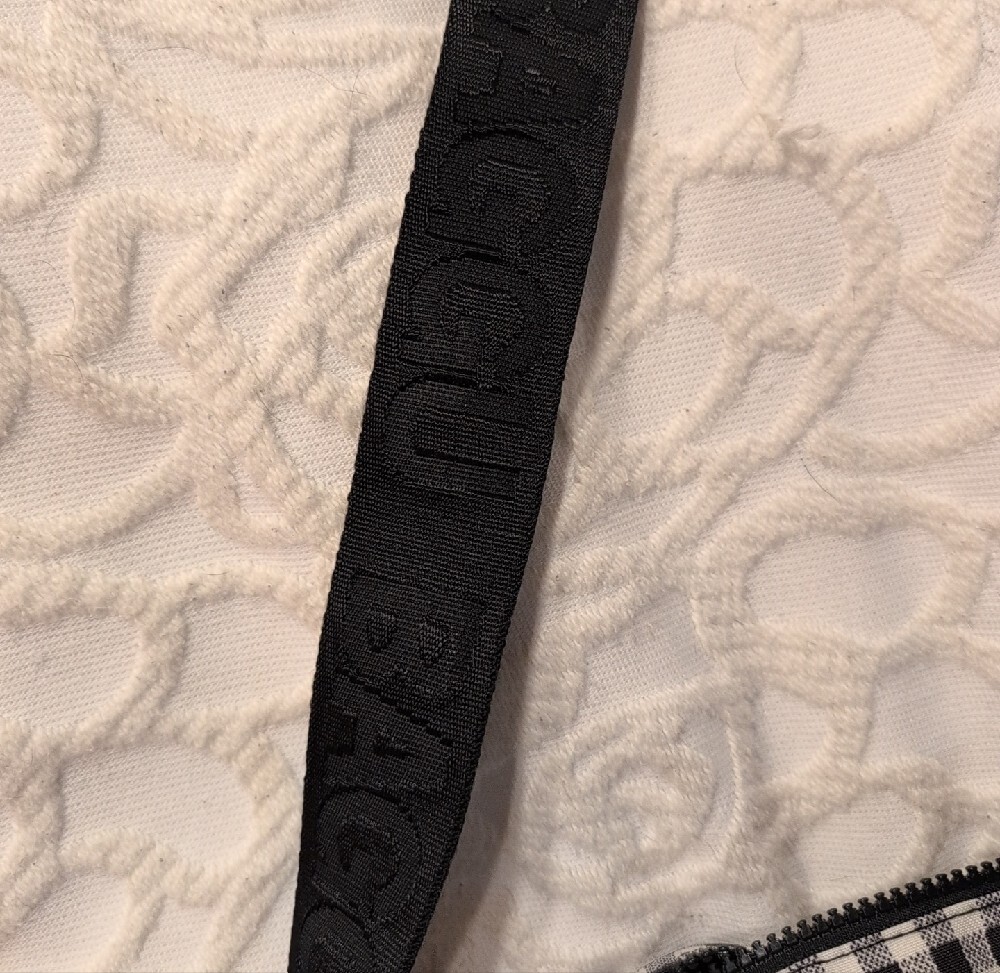 Black and White Gingham Crossbody Bag - Baggu - Picture 2 of 4